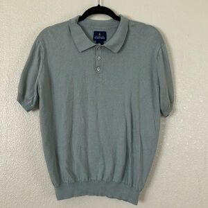 Stafford Silk Blend Knit Polo Shirt, L